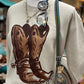 Retro Western Boot Print Sweatshirt