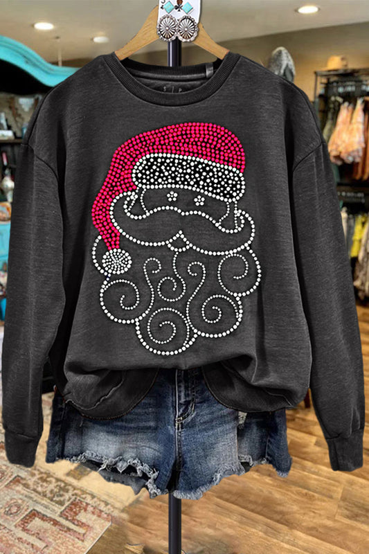 Classic Contrast Color Santa Sweatshirt