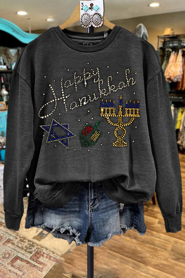 Classic Hanukkah Contrast Sweatshirt