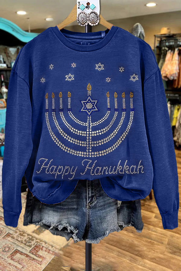 Classic Hanukkah Contrast Sweatshirt