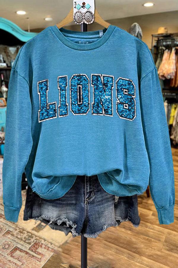 Classic Contrast Color Lions Sweatshirt