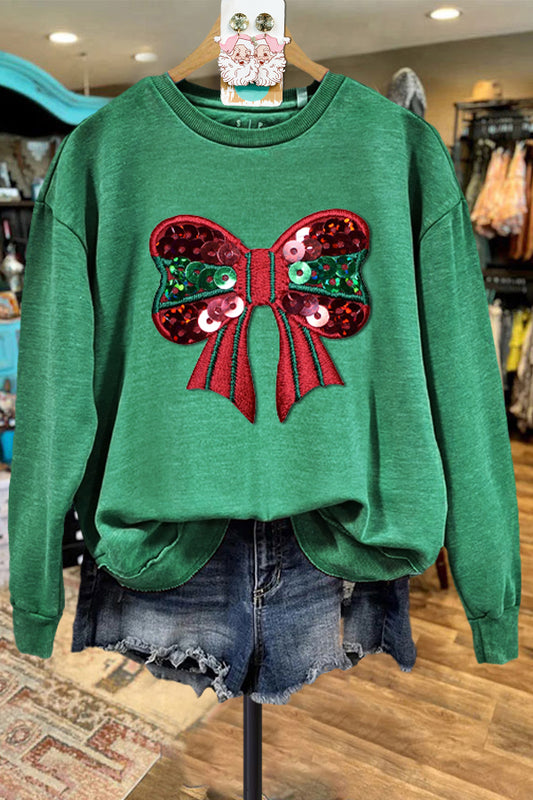 Classic Contrast Color Christmas Sweatshirt