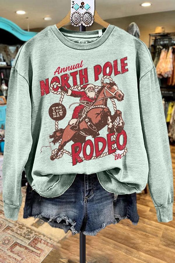 Classic Western Christmas Contrast Sweatshirt