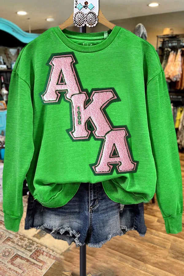 Classic Alpha Kappa Alpha Color Blocked Sweatshirt