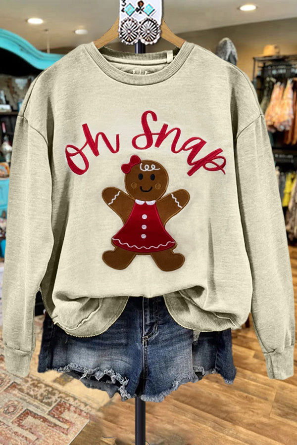 Classic Contrast Color Christmas Sweatshirt