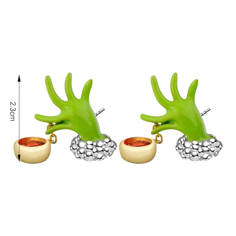 Stylish Niche Grinch Earrings