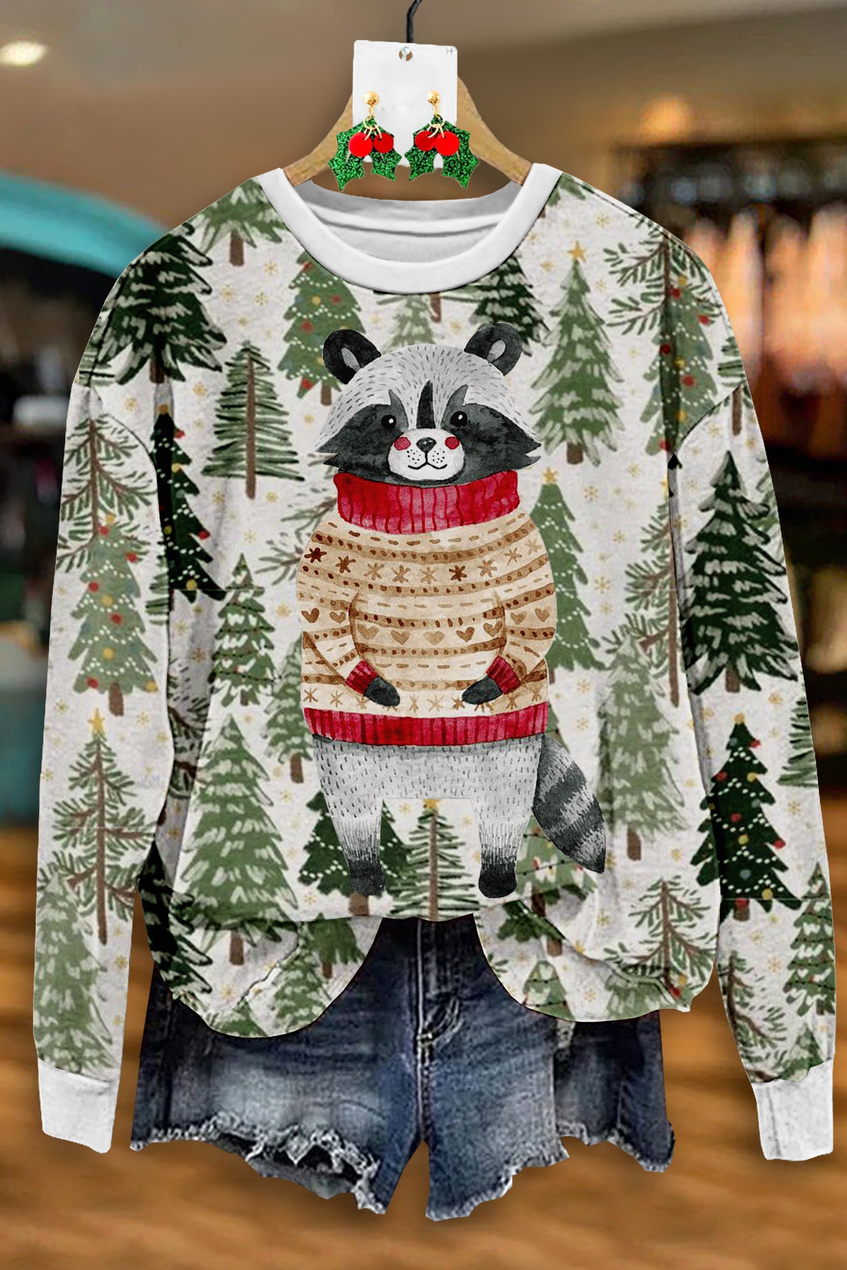 Raccoon Christmas Sweatshirt