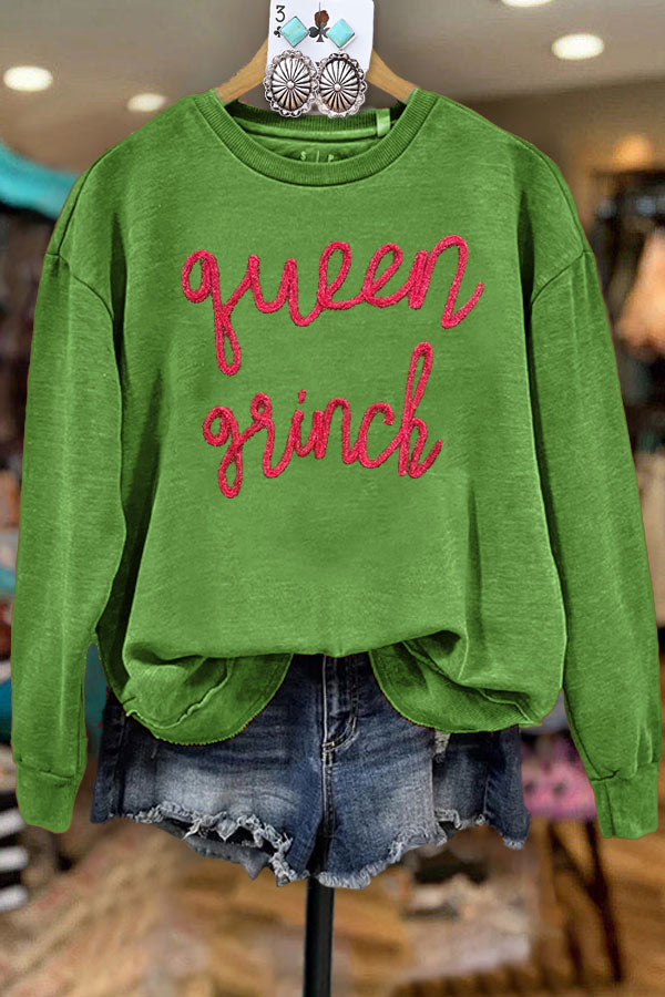 Classic Grinch Thread Print Sweatshirt