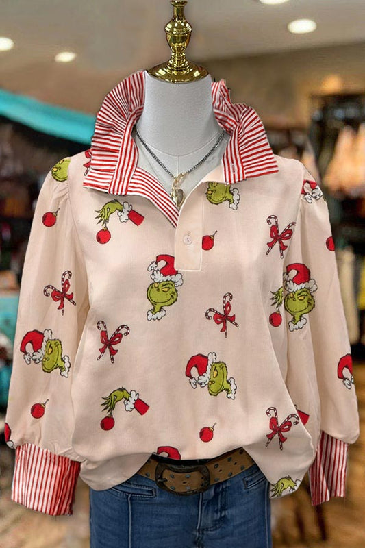 Christmas Grinch Print Top